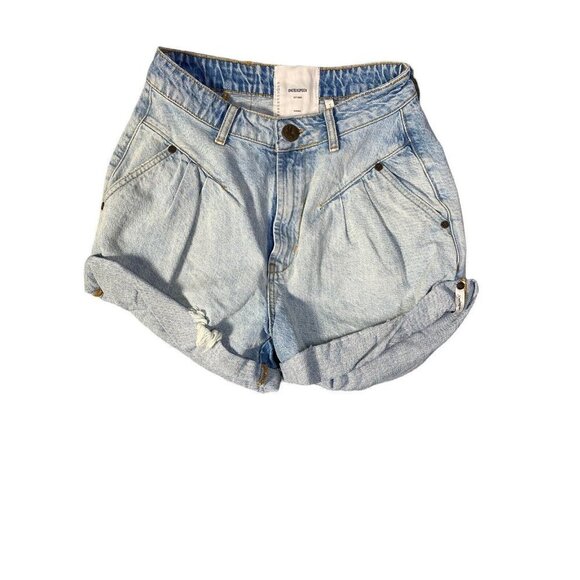 One Teaspoon Womens Kansas Streetwalker Denim Shorts Size 24‎ - Picture 2 of 8